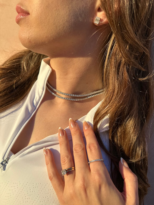 Emerald Cut Lab Diamond Stud Earrings