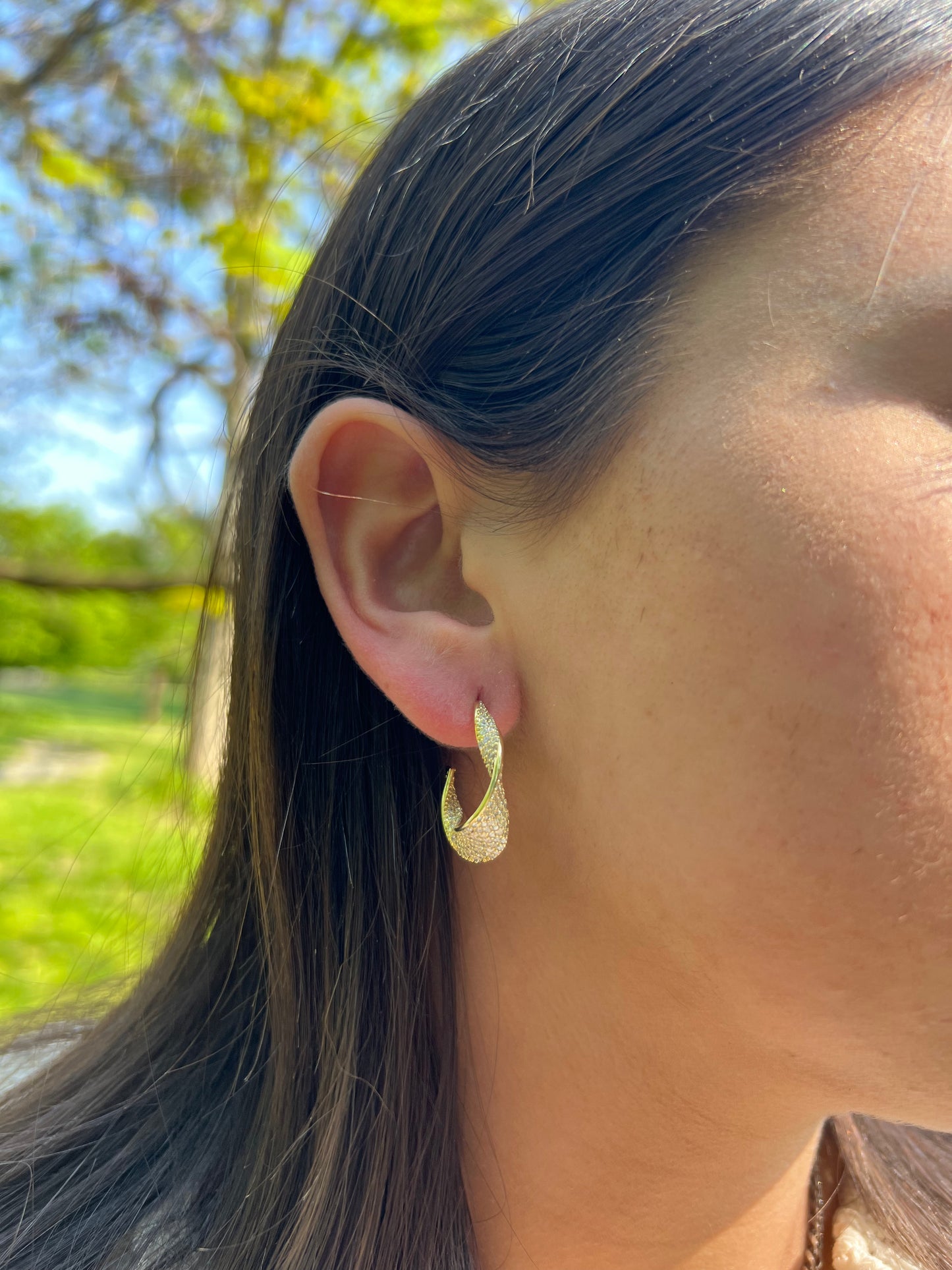 Gold Twisted Hoops