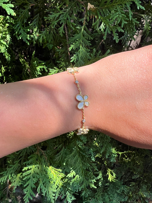 Butterfly Bezel Bracelet