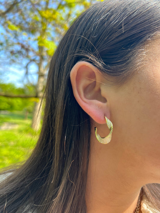 Gold Twisted Hoops