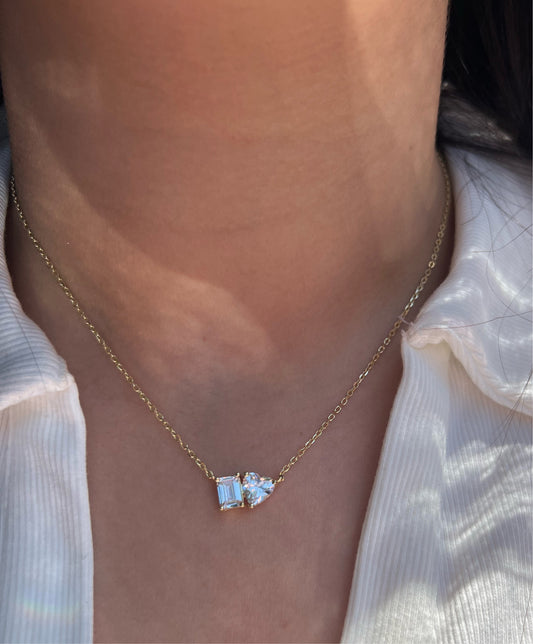 Toi & Moi Heart Shaped Necklace