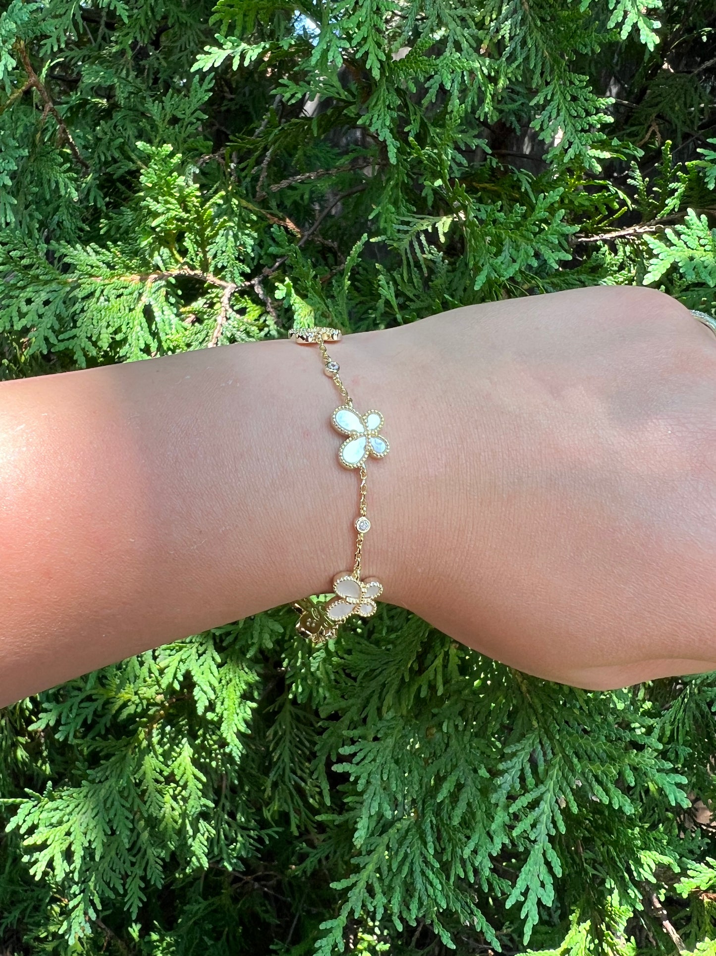 Butterfly Bezel Bracelet