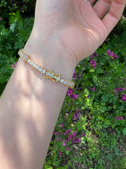 Multi color Tennis Floral Bracelet