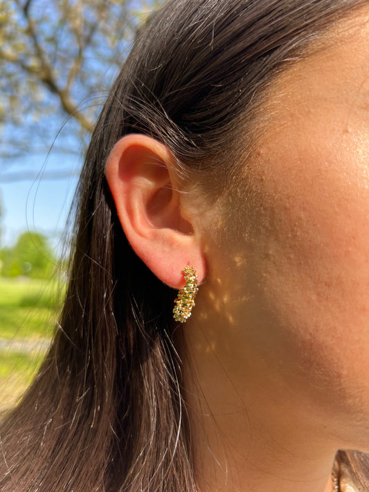 Gold Shimmering Hoops