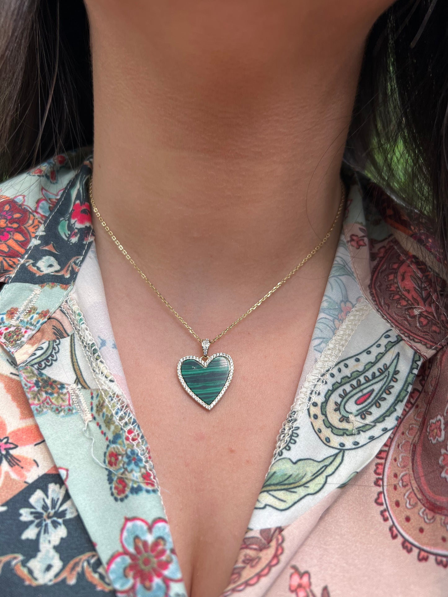 Green Heart Necklace