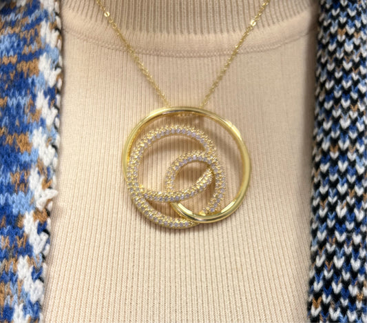 Double Edged out Gold Necklace