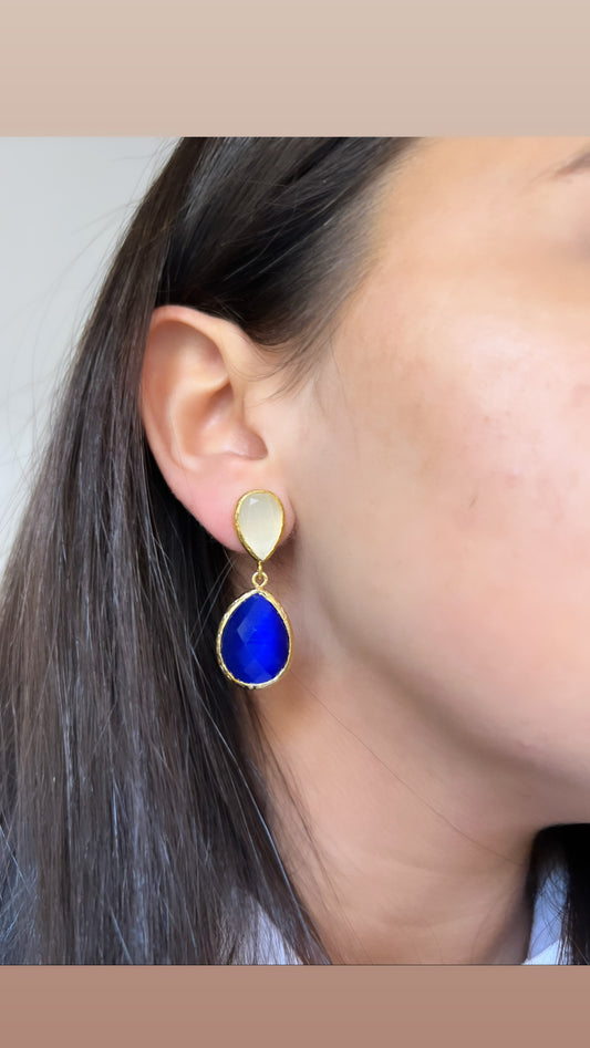 Sophisticated Stoned Hanging Earrings