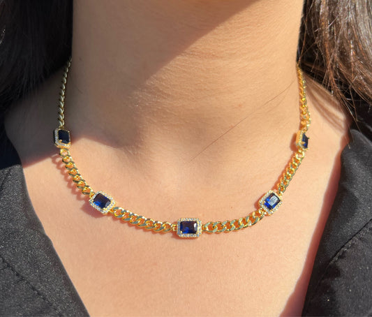 Chain Linked Colored Necklace