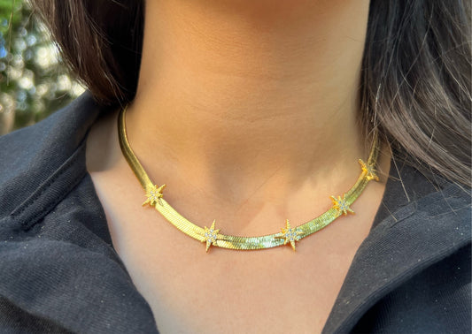 Starburst Herringbone Necklace
