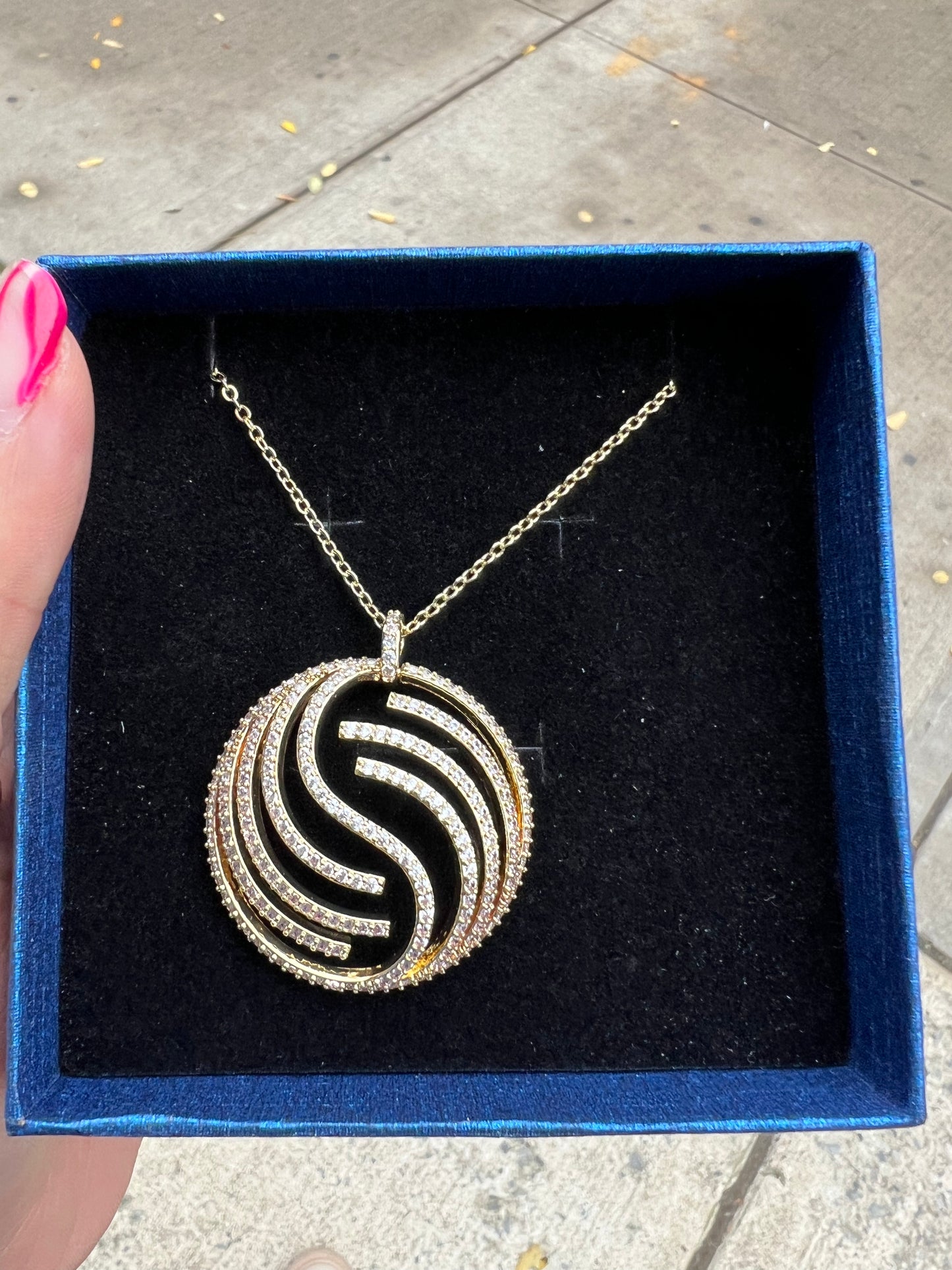 Swirl Rose gold Pendant