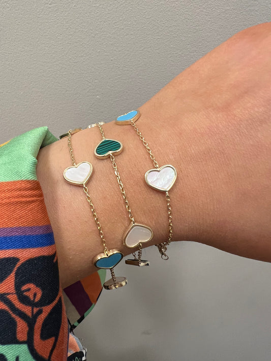 Layered Heart Bracelet