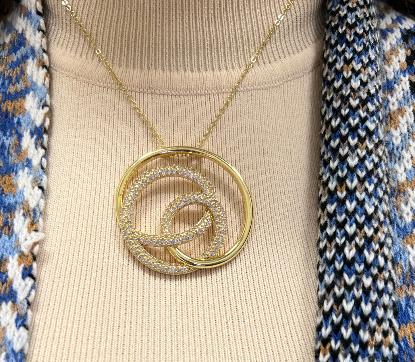 Double Edged out Gold Necklace