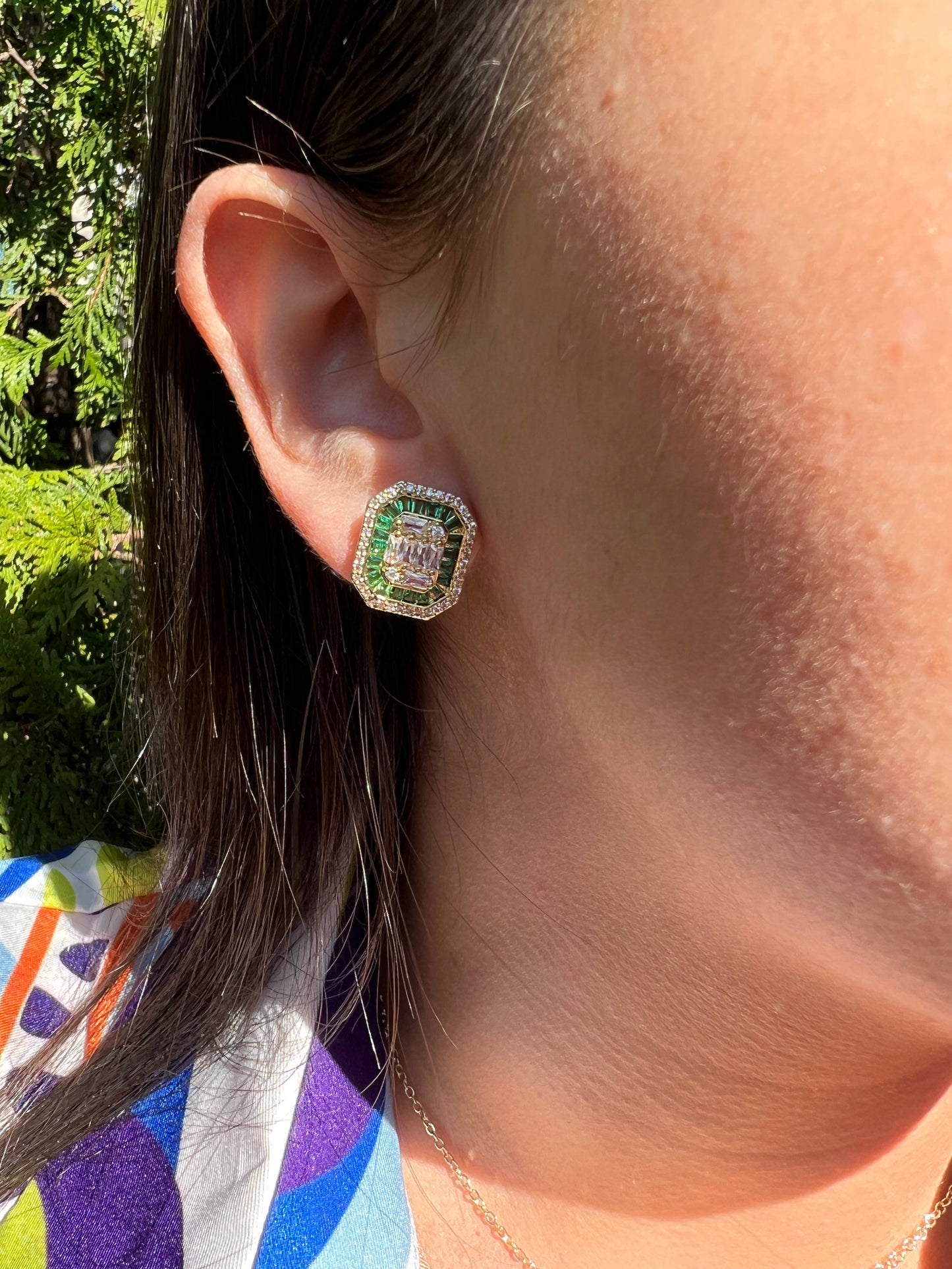 24KT Gold Plated Squared Earrings
