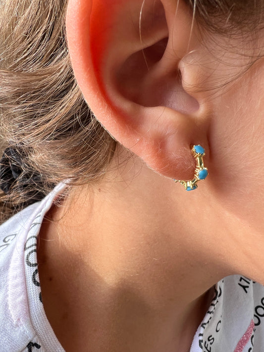 Girls Turquoise Huggies