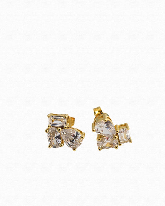 Petal Shaped Stud Earrings