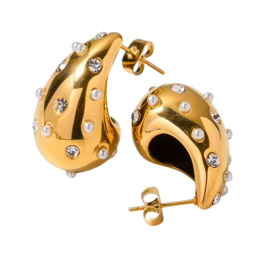 Mini Studded Drop Earrings