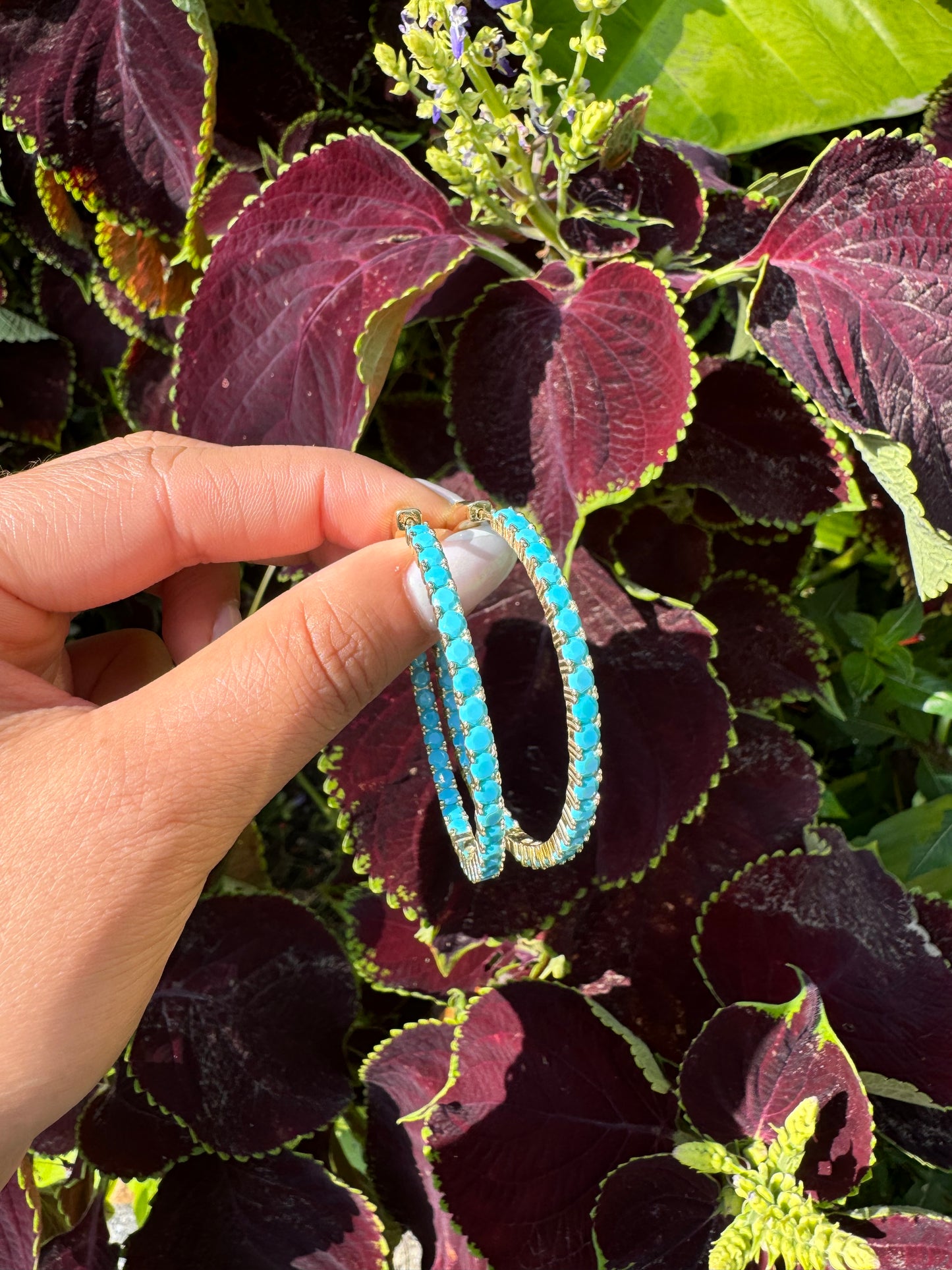 Turquoise Hoop Earrings