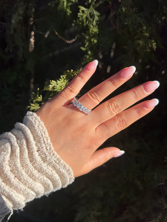 Luminous Pear Eternity Ring