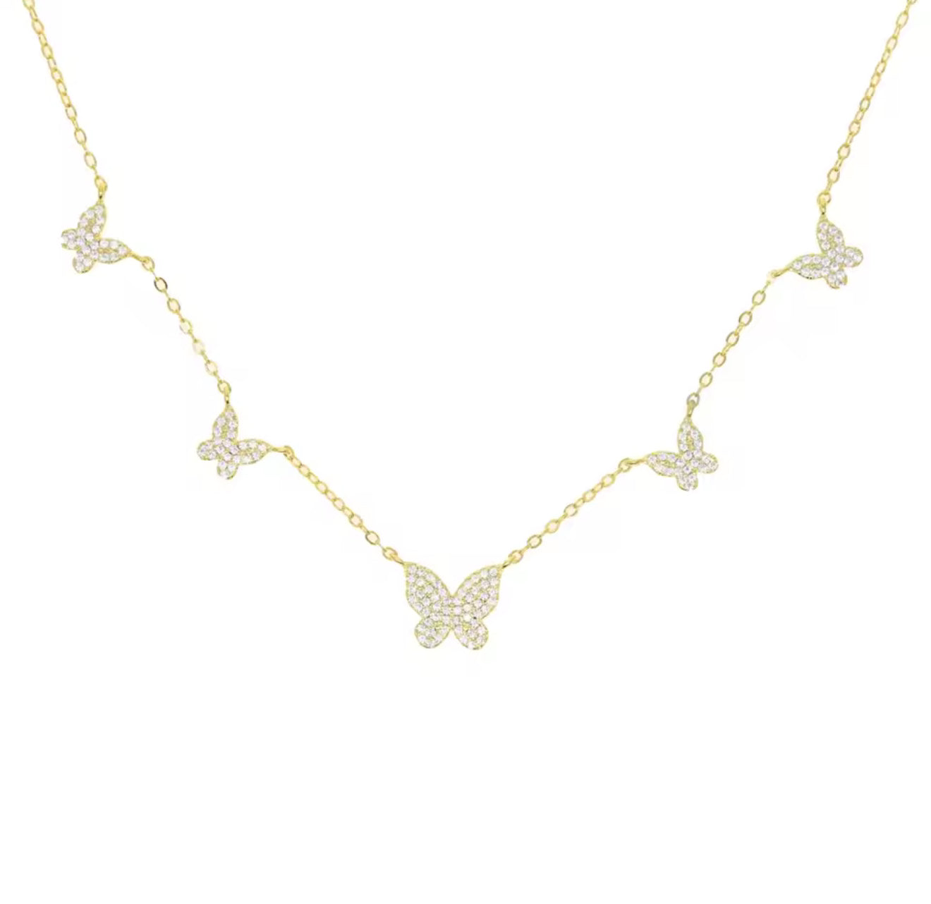 Scattered Butterfly Necklace