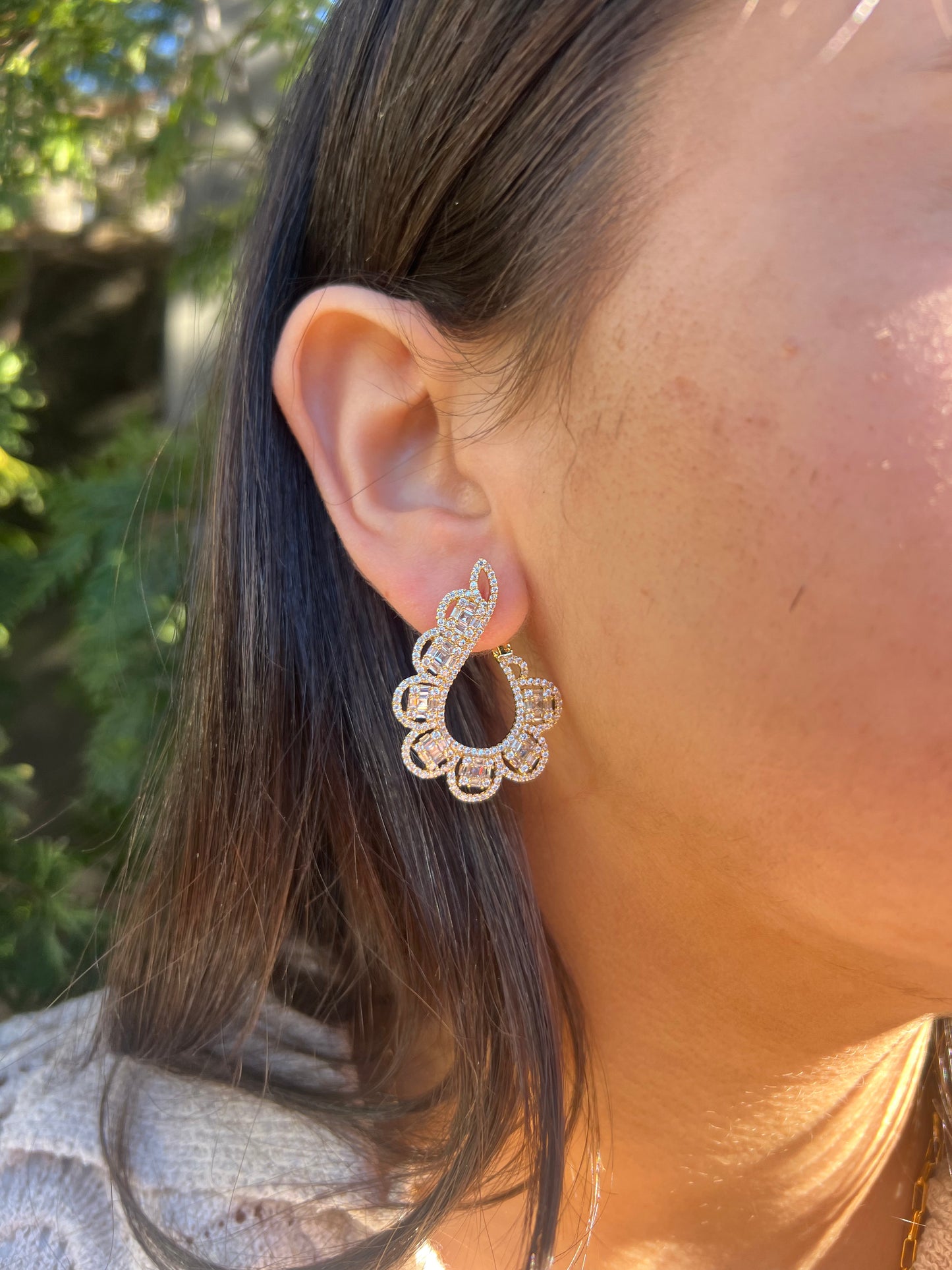 Ruffle Loop Earrings