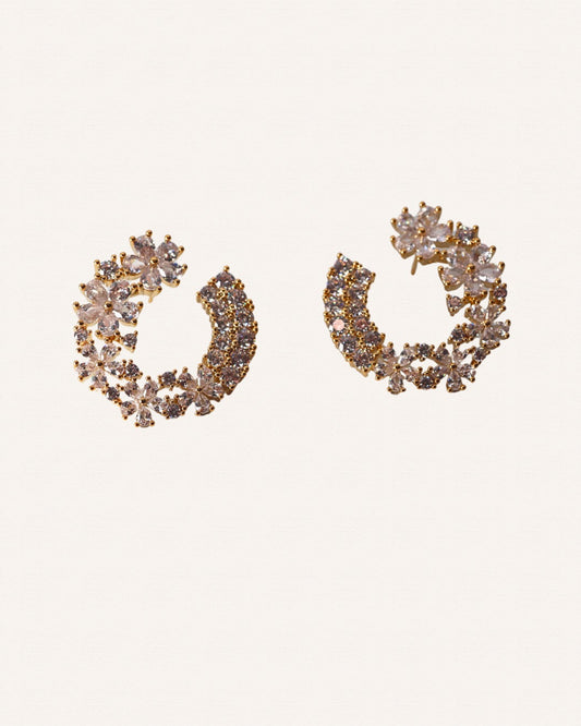Flower Petal Loop Earrings