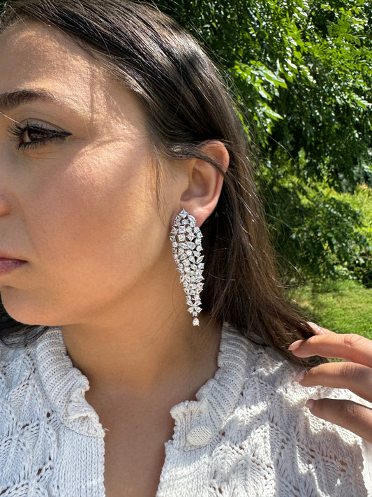 Cocktail Statement CZ Earrings