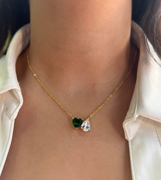 Green Heart Shaped necklace