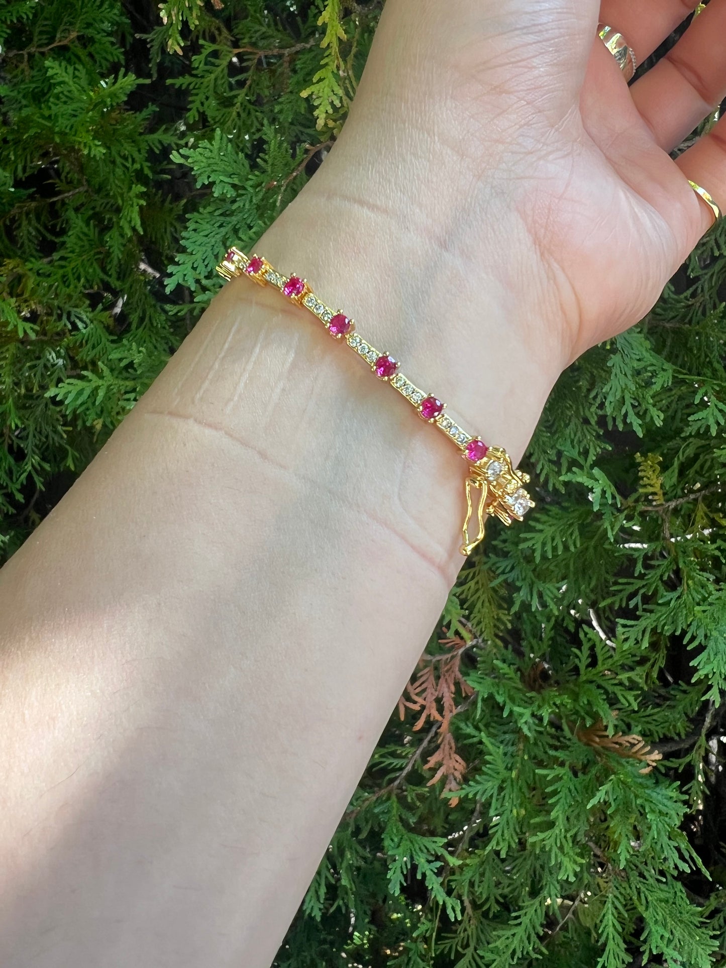 Fancy Ruby Tennis bracelet