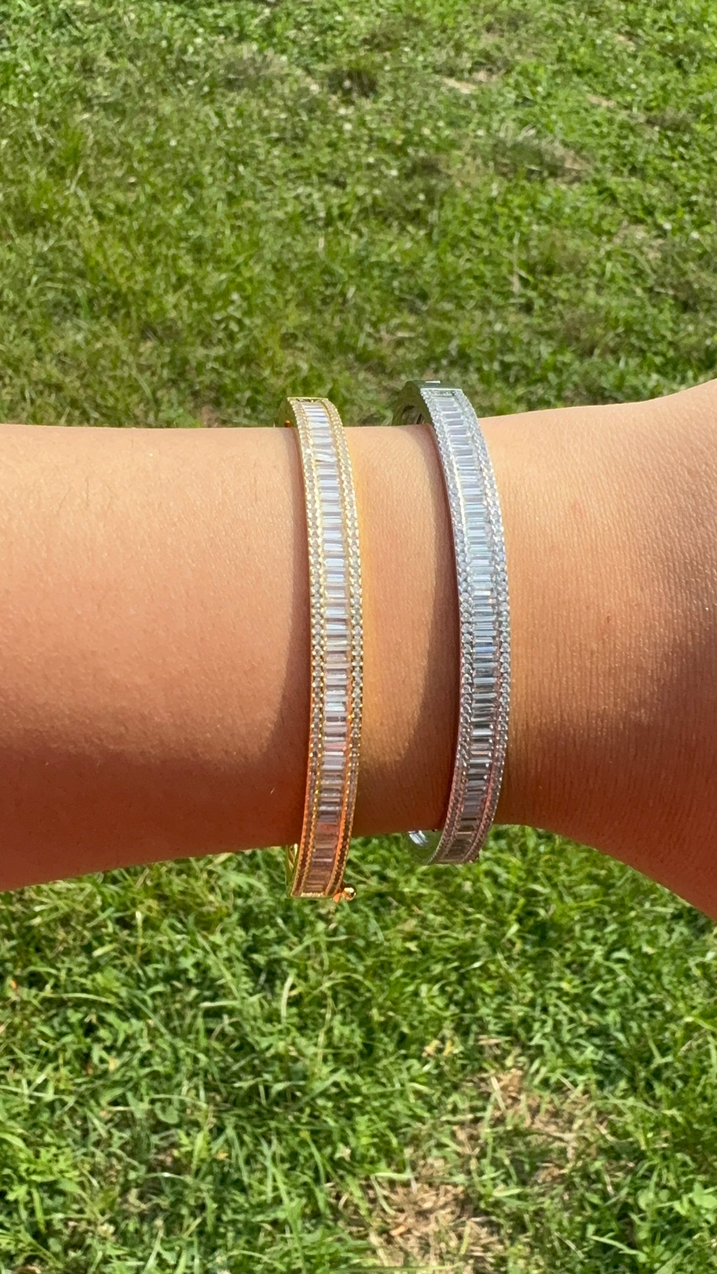 CZ Beguette Bangle