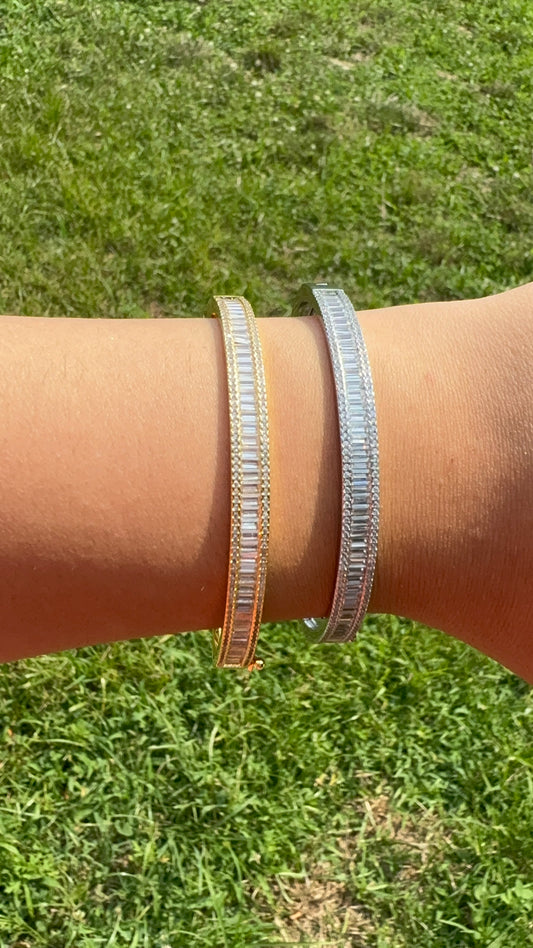 CZ Beguette Bangle