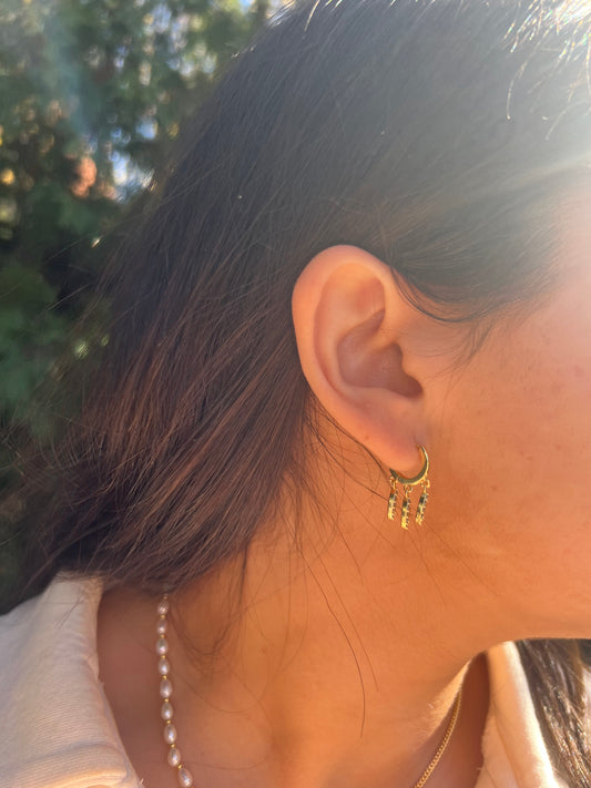 Leaf hoop Earring