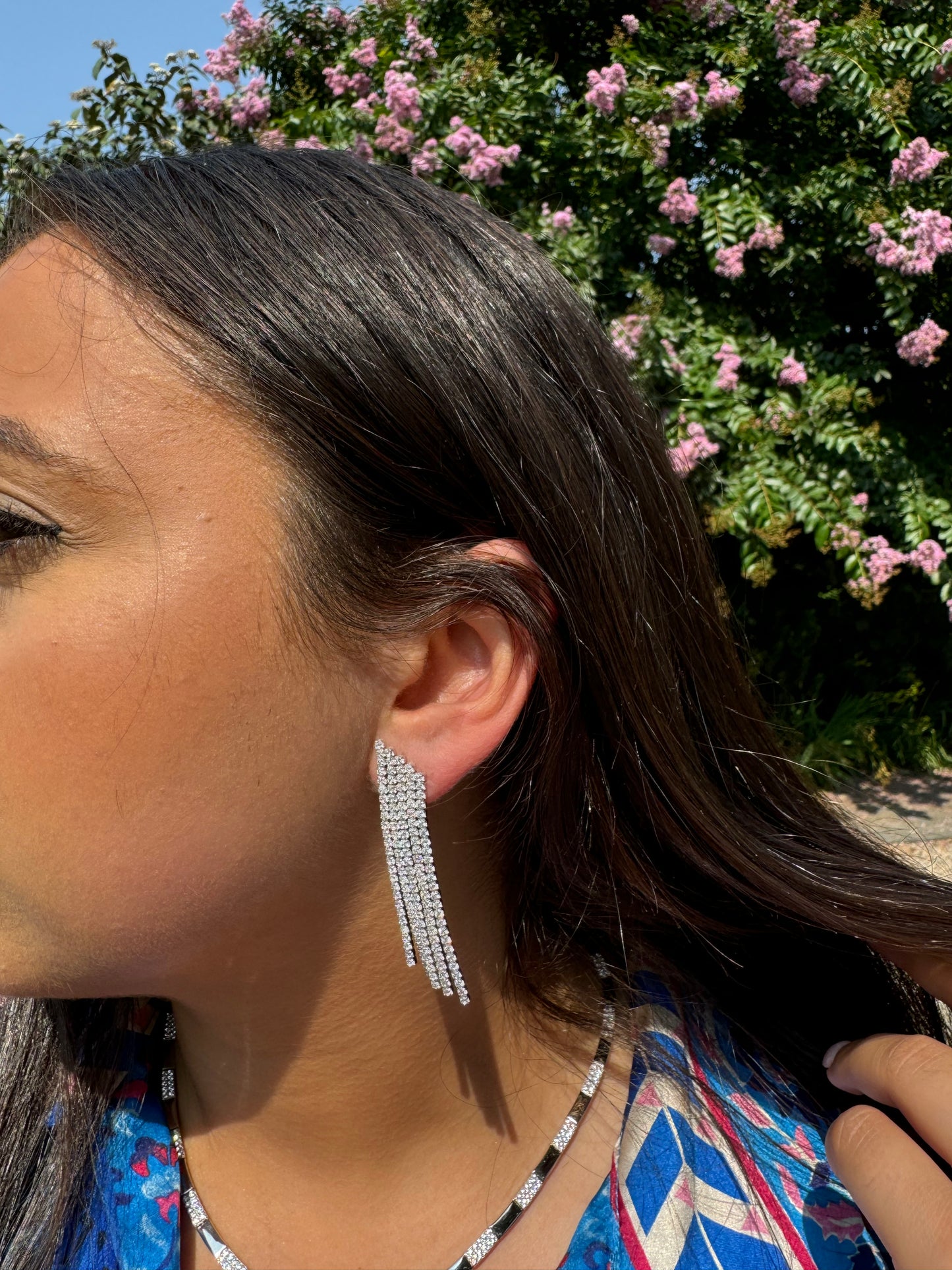 Crystal Cascade Drape Earrings