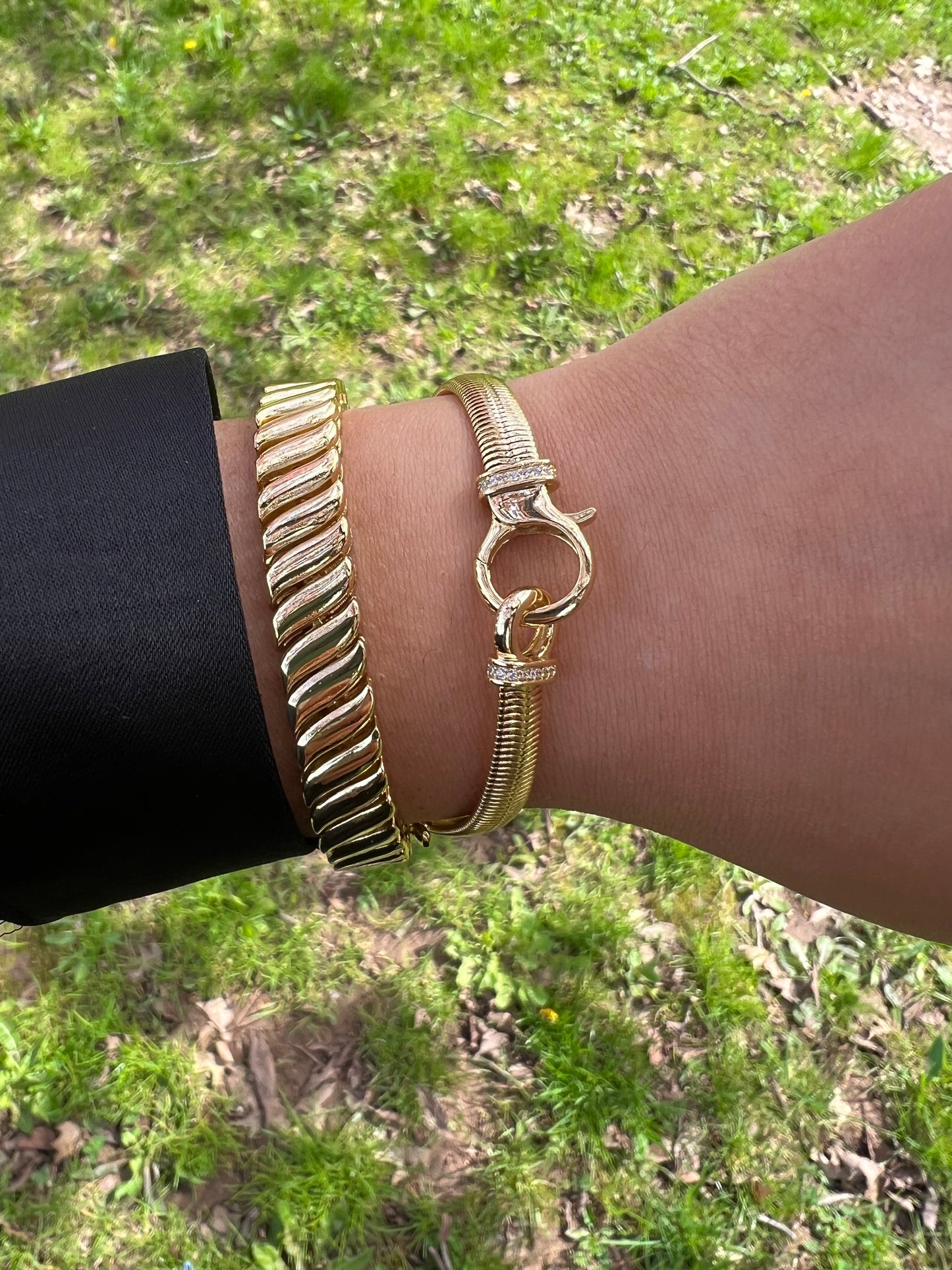 Snake chain lock bracelet