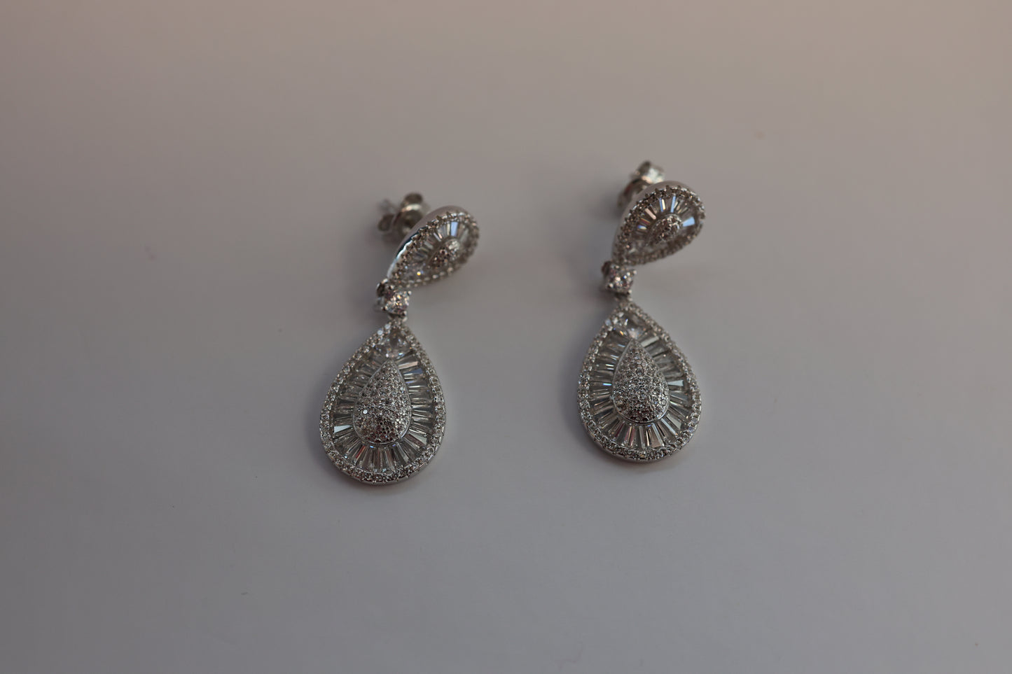 Tear Drop Emerald Cut Earrings