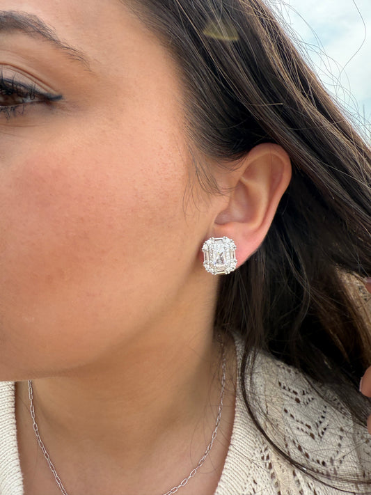 The Royal Baguette Stud Earrings
