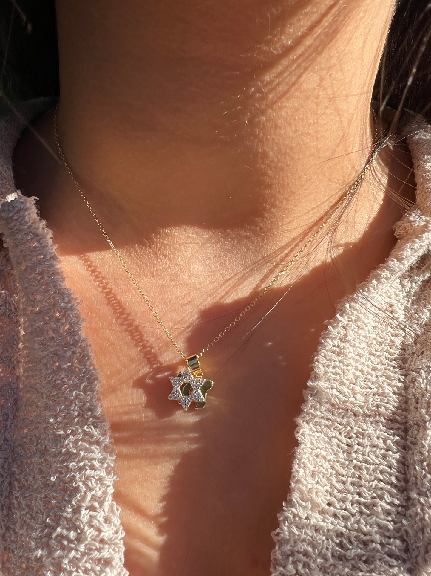 Magen David x Chai Necklace