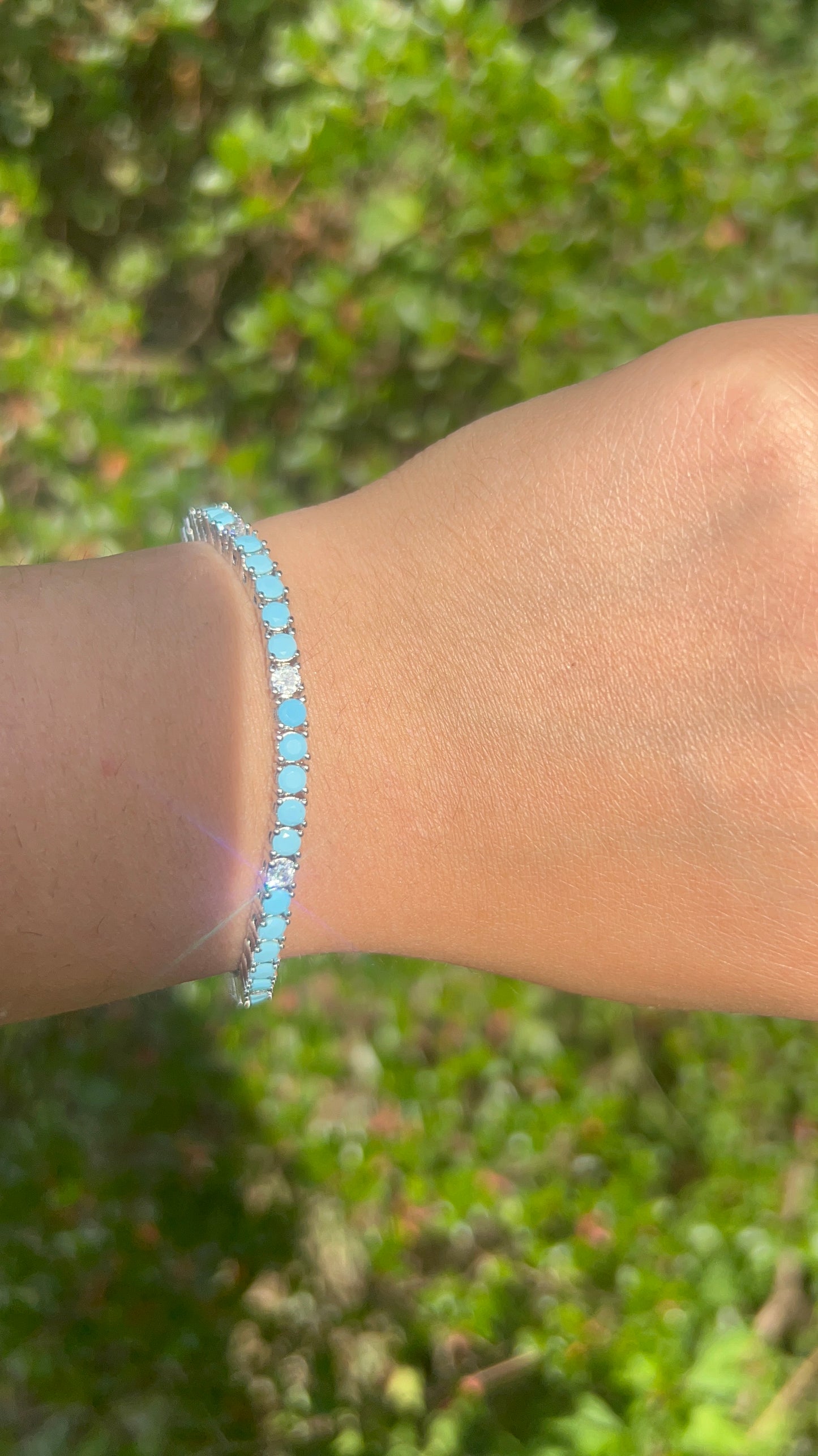 Blue Sparkle CZ Bracelet