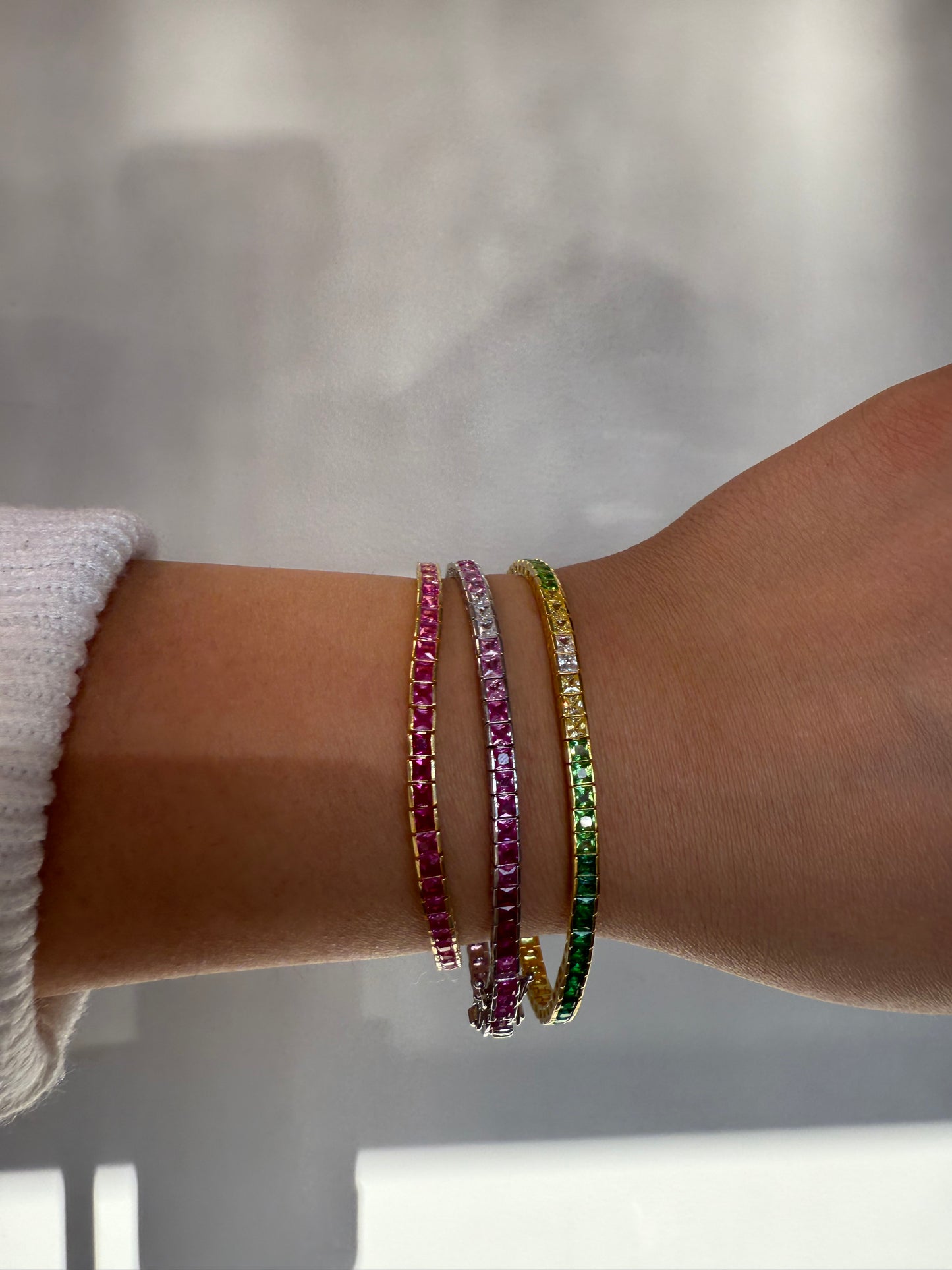 Green Ombré Tennis Bracelet