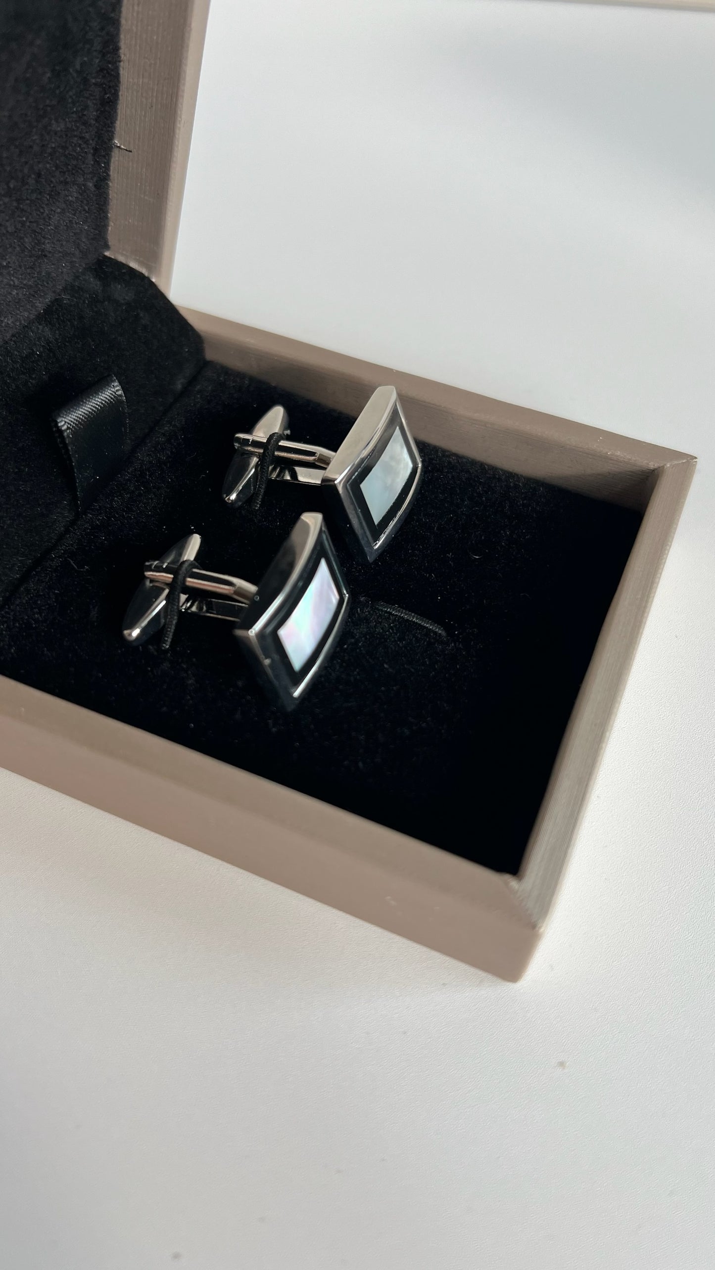 Rectangular Pearled Cufflinks