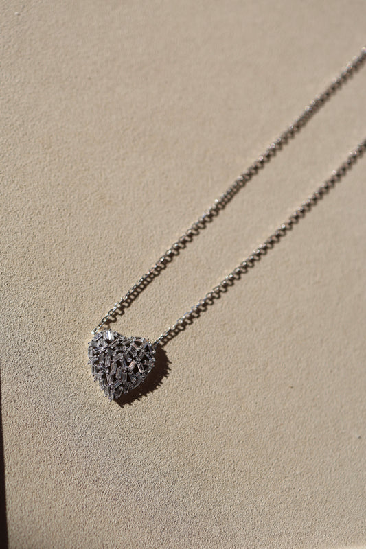 Heart Classic Baguette Necklace