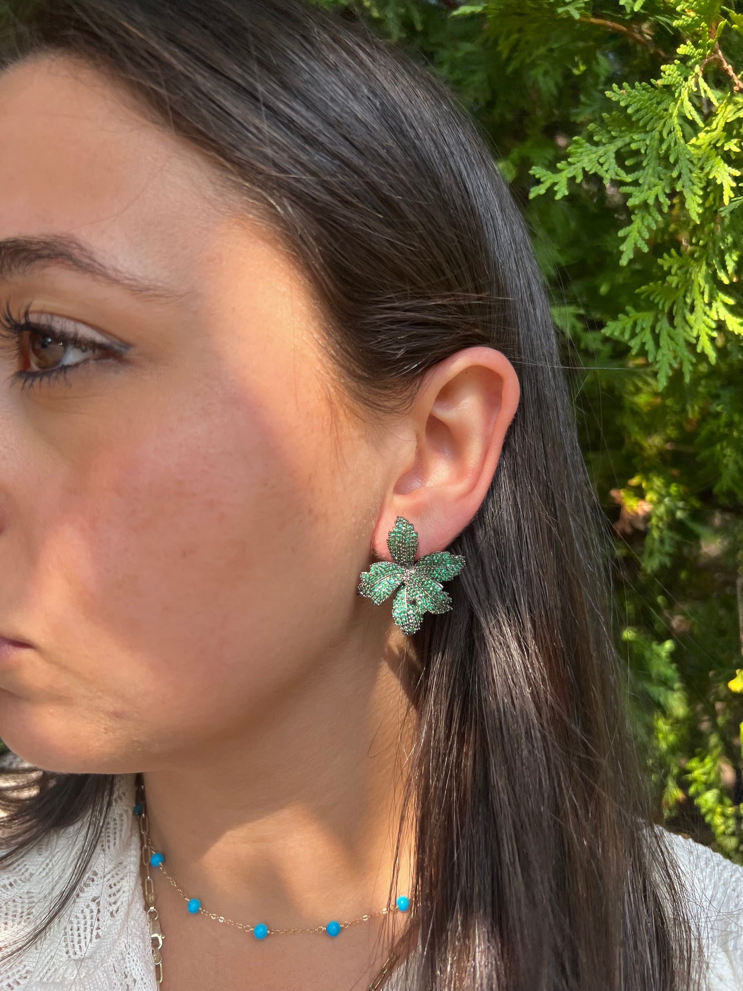 Green Elegance of the Garden Earrings