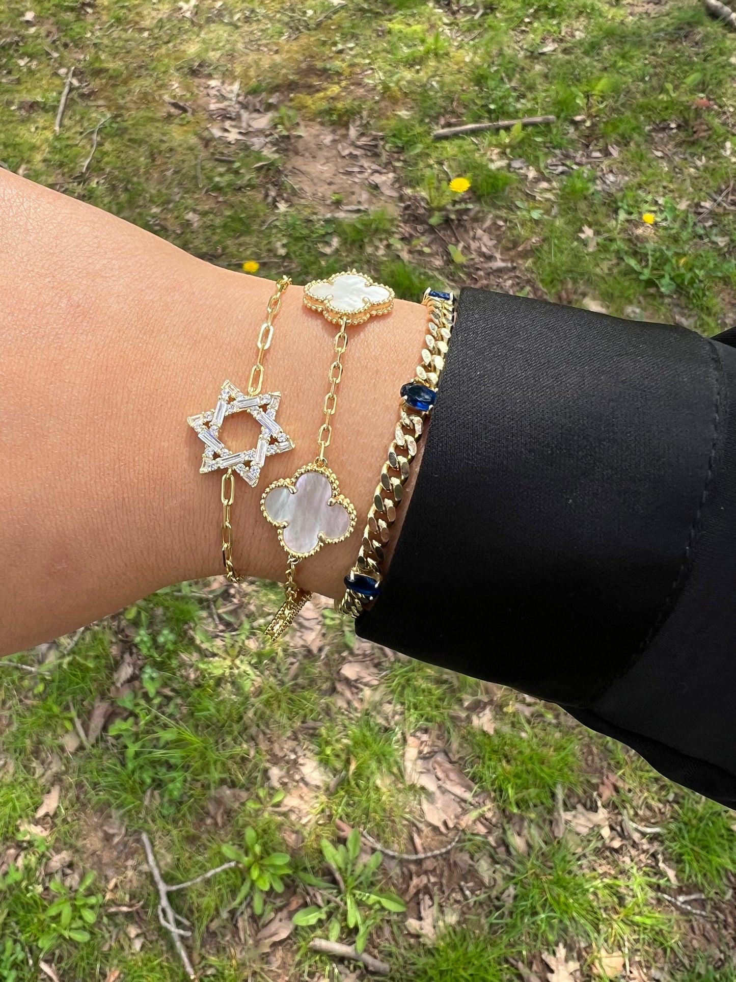 All Gold Clover Bracelet