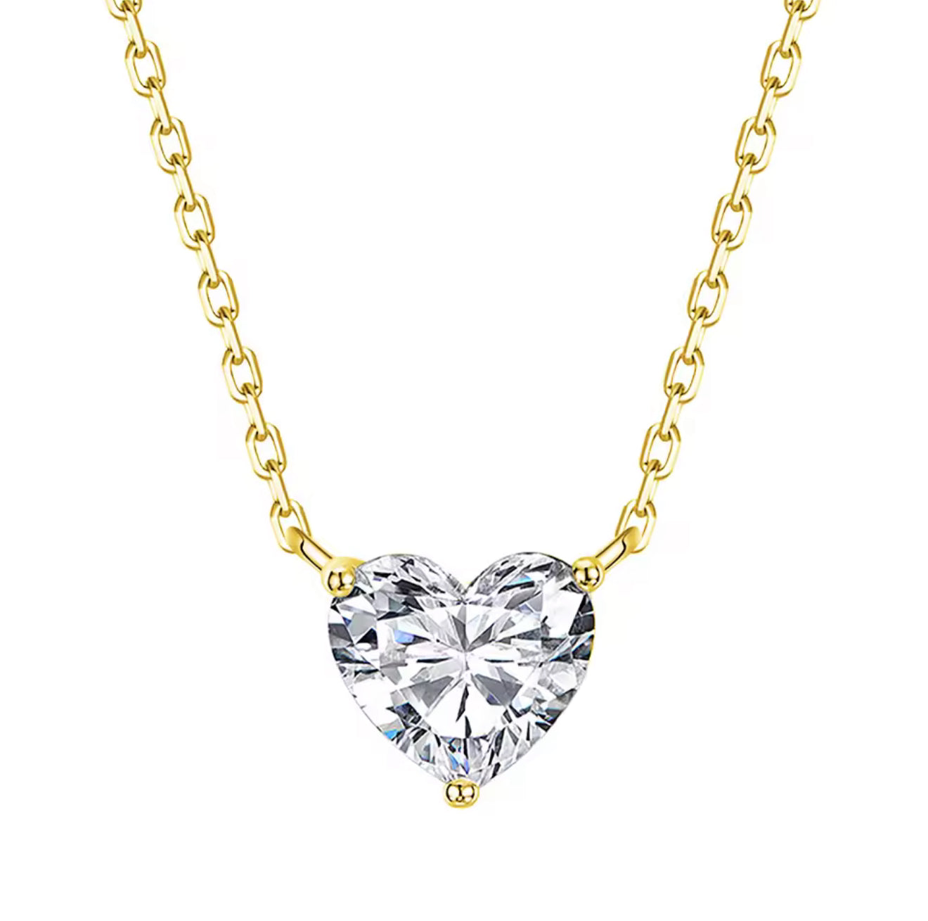 14KT Heart Lab Diamond Necklace