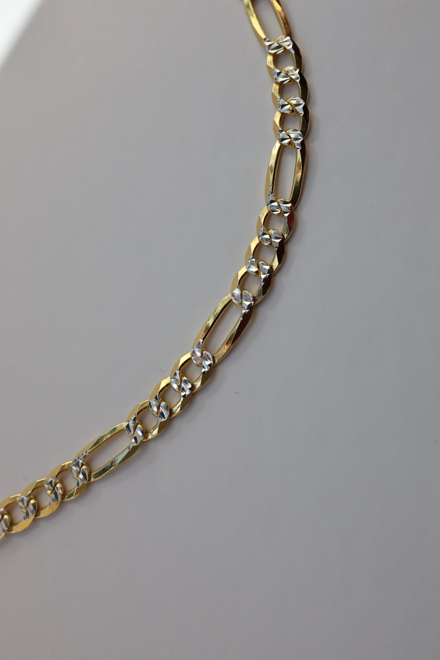 Silver Etched Gold Men’s Necklace