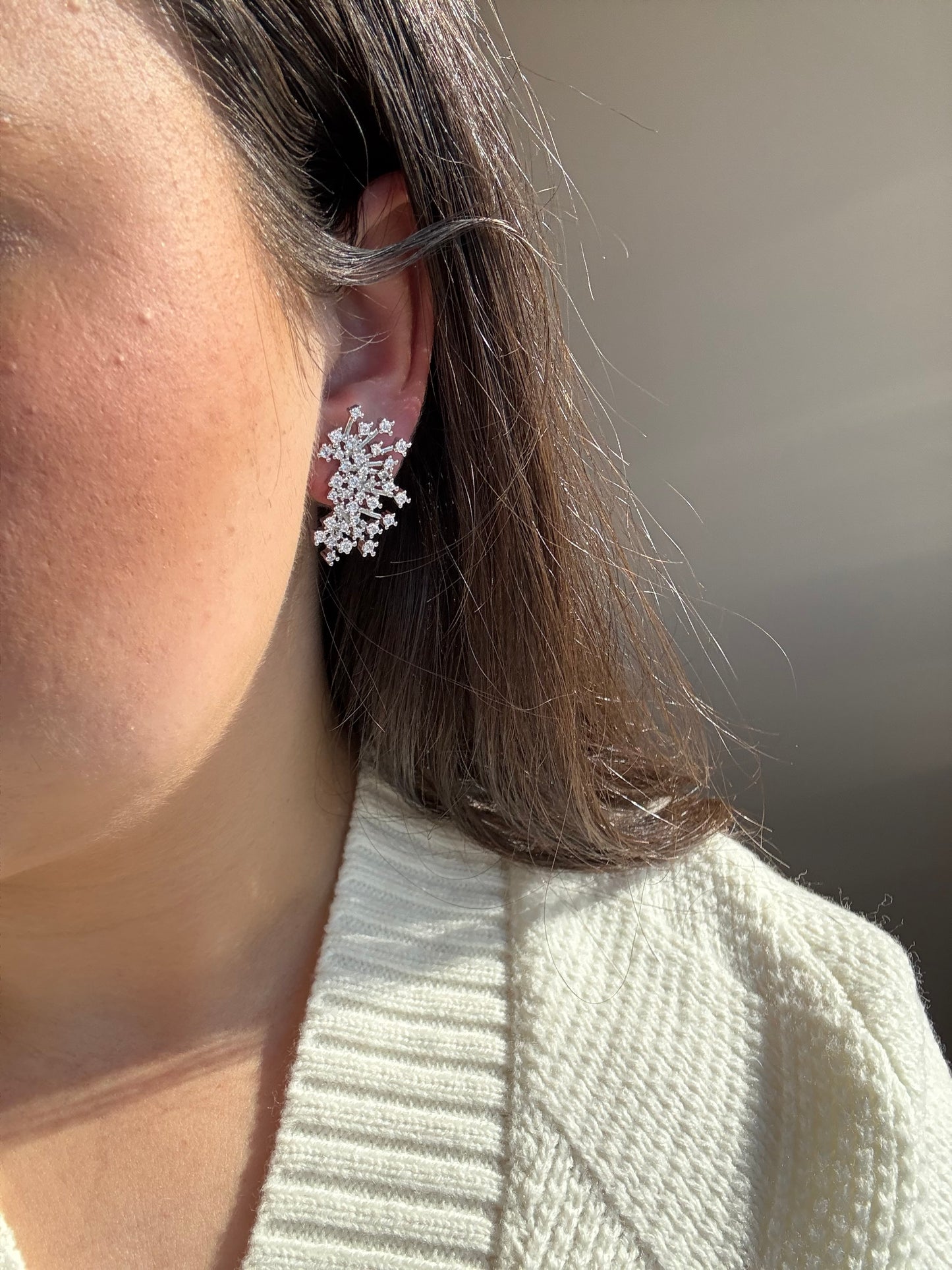 Cluster Sparkle Stud Earrings