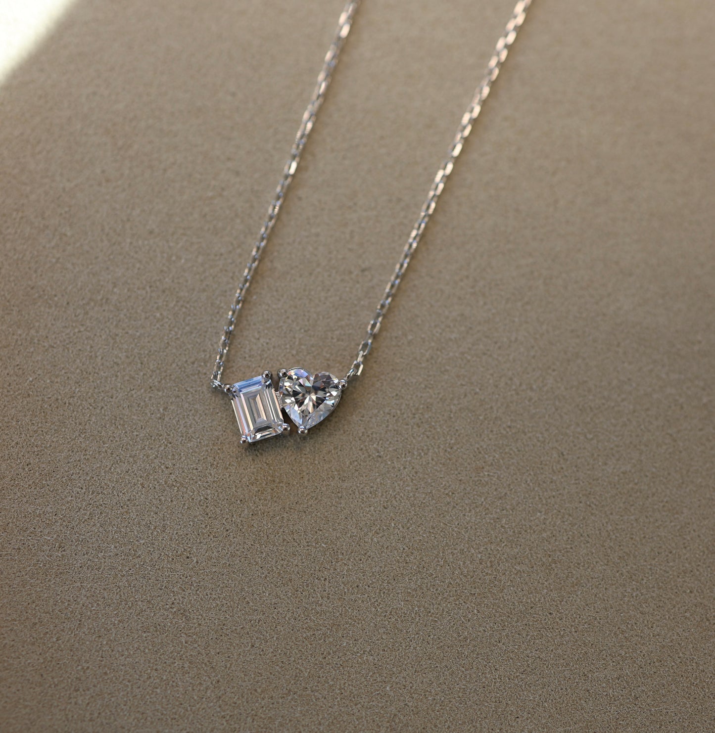 Toi & Moi Heart Shaped Necklace