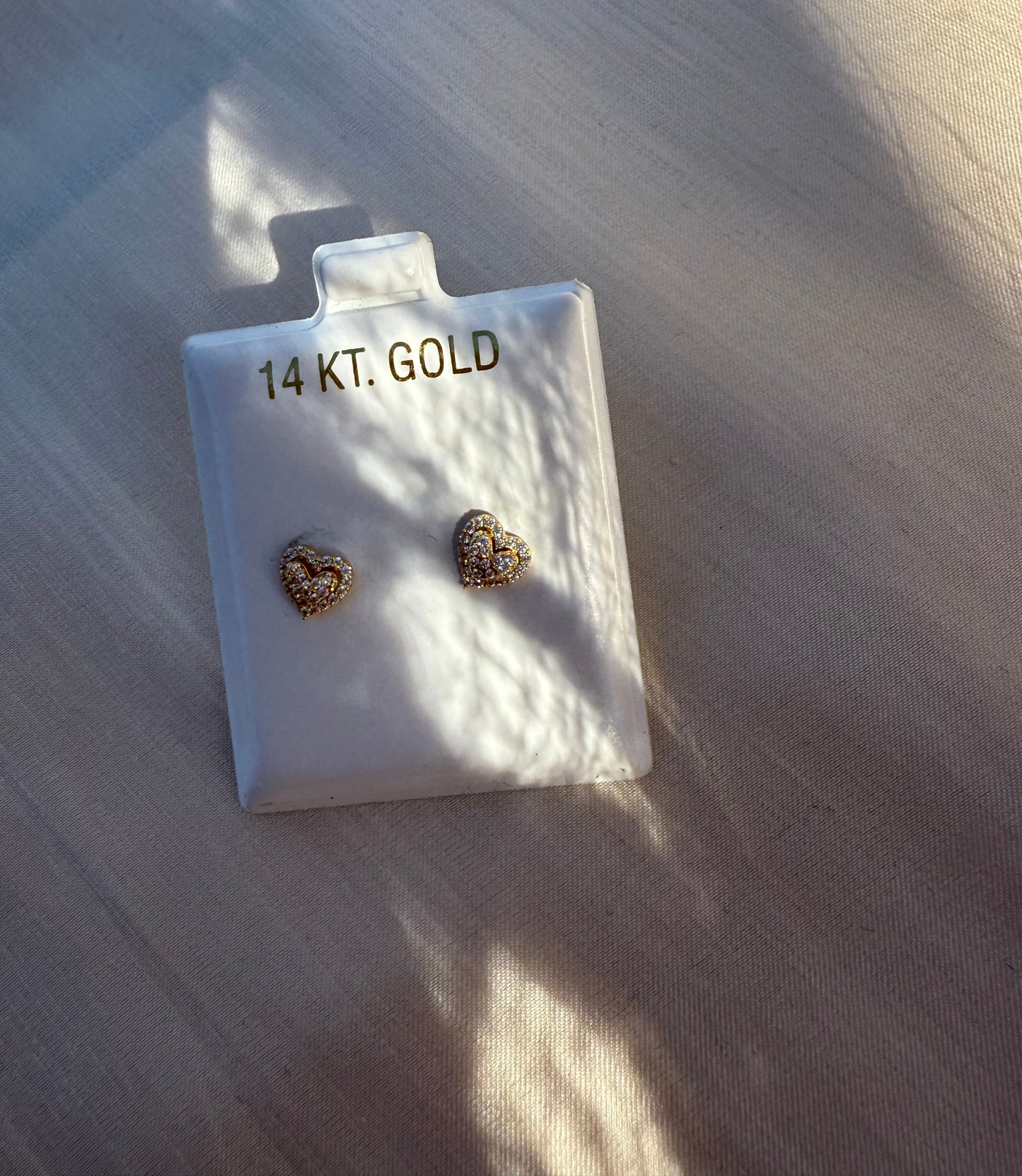 14KT Heart Earrings