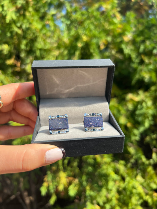 Shimmer Blue Cufflinks