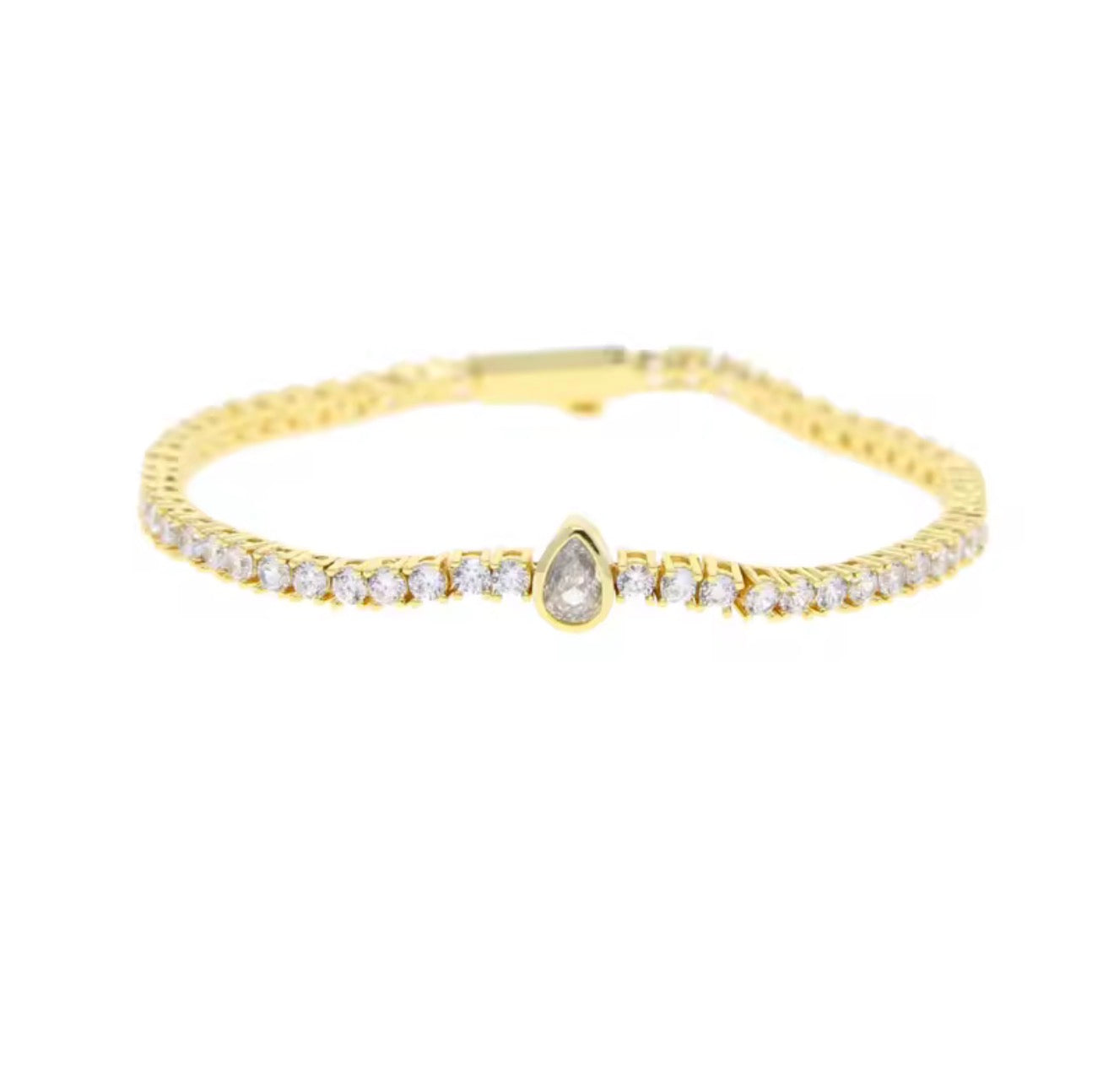Pear cz tennis Bracelet