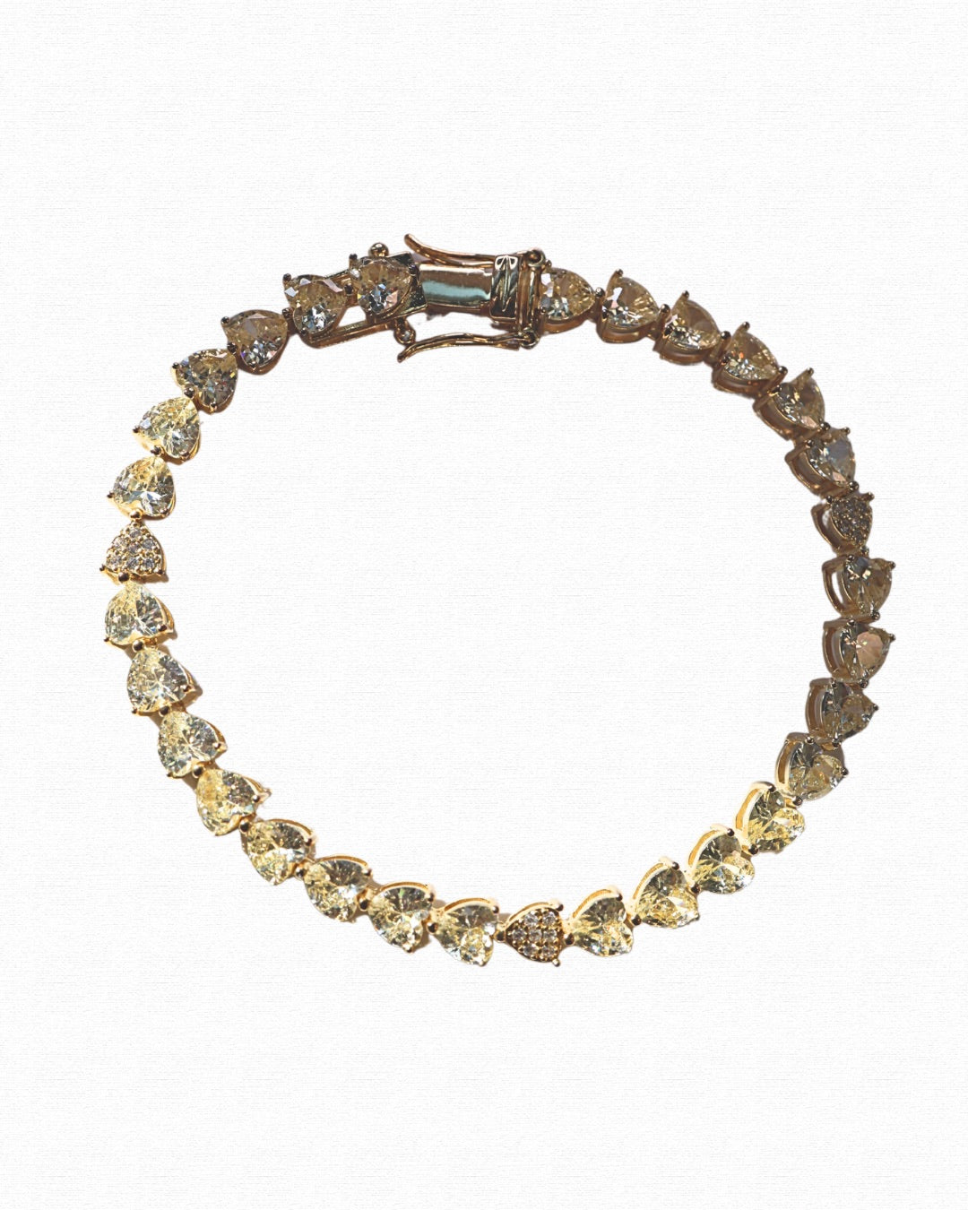 Yellow Topaz Heart Bracelet